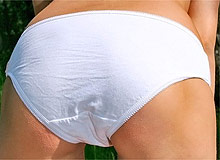 Cotton White Teen Underwear Covers Ass